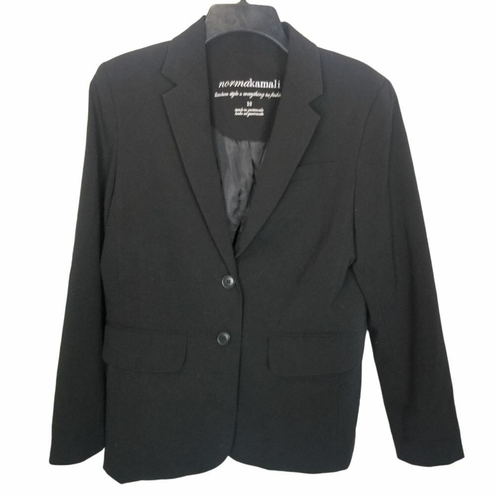 Norma Kamali Womens Classic Blazer 12 Dark Academia Career Work Office Designer
